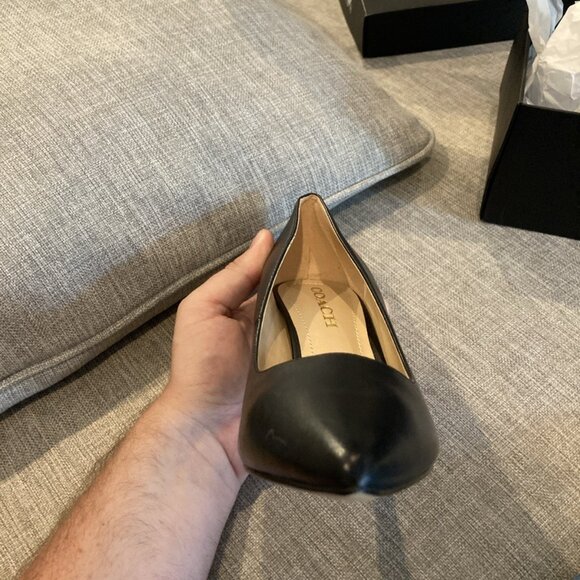 Coach Wiley Canvas and Leather Pump Heel Shoes - Picture 13 of 15